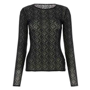 Marine Serre Monogram Mesh Jacquard Top